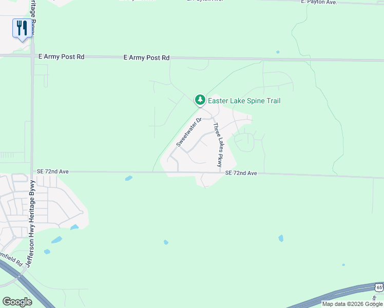 map of restaurants, bars, coffee shops, grocery stores, and more near 2708 Fayrdale Drive in Des Moines