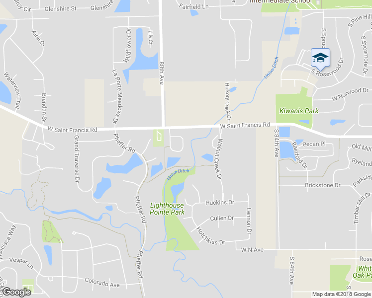 map of restaurants, bars, coffee shops, grocery stores, and more near 20438 Fallingwater Circle in Frankfort