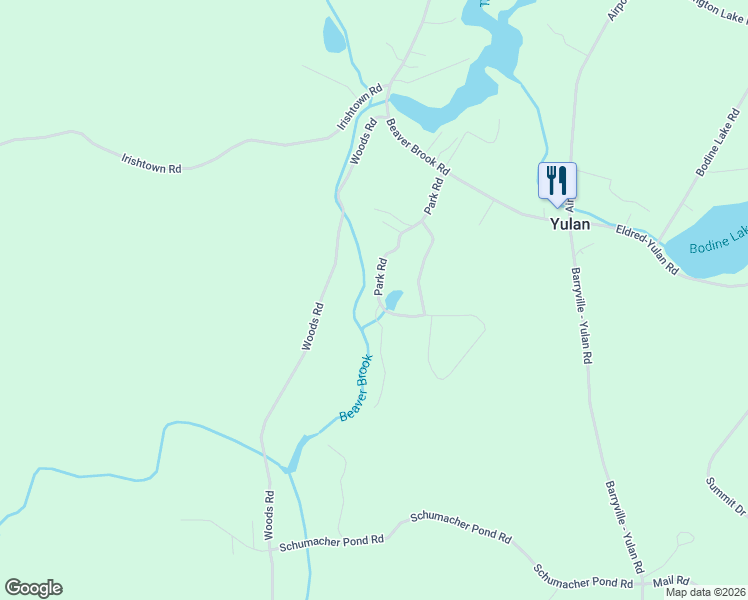 map of restaurants, bars, coffee shops, grocery stores, and more near 52 Park Road in Yulan