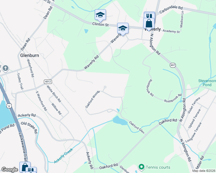 map of restaurants, bars, coffee shops, grocery stores, and more near 12 Joseph Drive in Clarks Summit