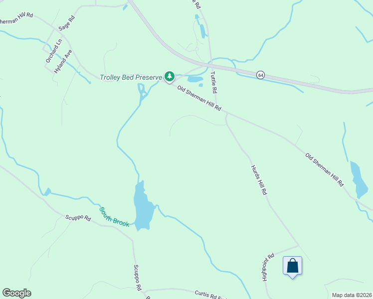 map of restaurants, bars, coffee shops, grocery stores, and more near 59 Hillside Road in Woodbury