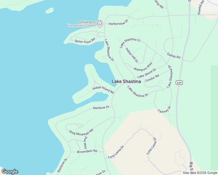 map of restaurants, bars, coffee shops, grocery stores, and more near 5109 Indian Island Dr in Weed