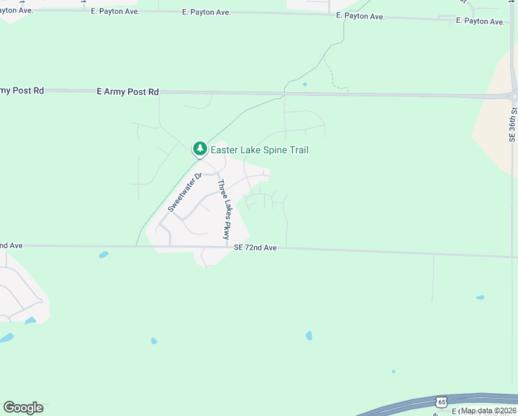 map of restaurants, bars, coffee shops, grocery stores, and more near 2850 East Pine Avenue in Des Moines
