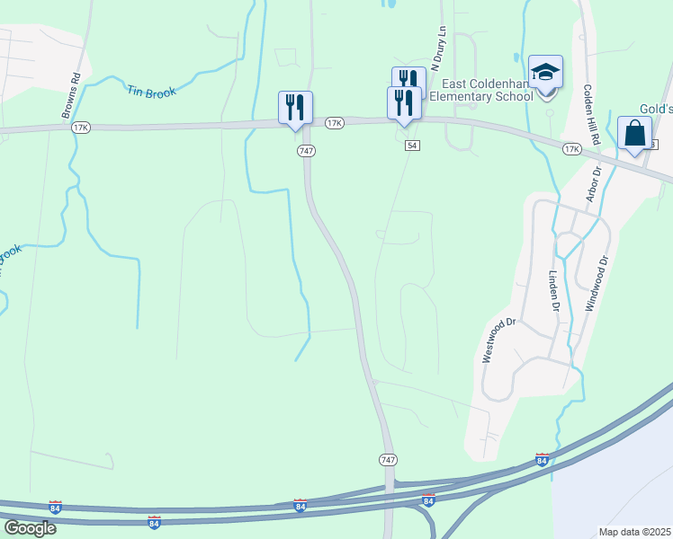 map of restaurants, bars, coffee shops, grocery stores, and more near 641 International Boulevard in Rock Tavern