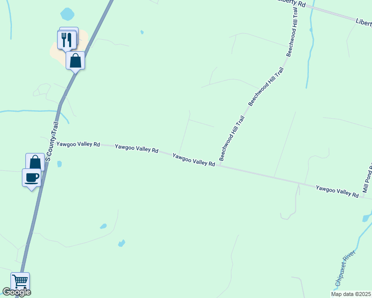 map of restaurants, bars, coffee shops, grocery stores, and more near 11 Kimberly Hope Lane in Exeter