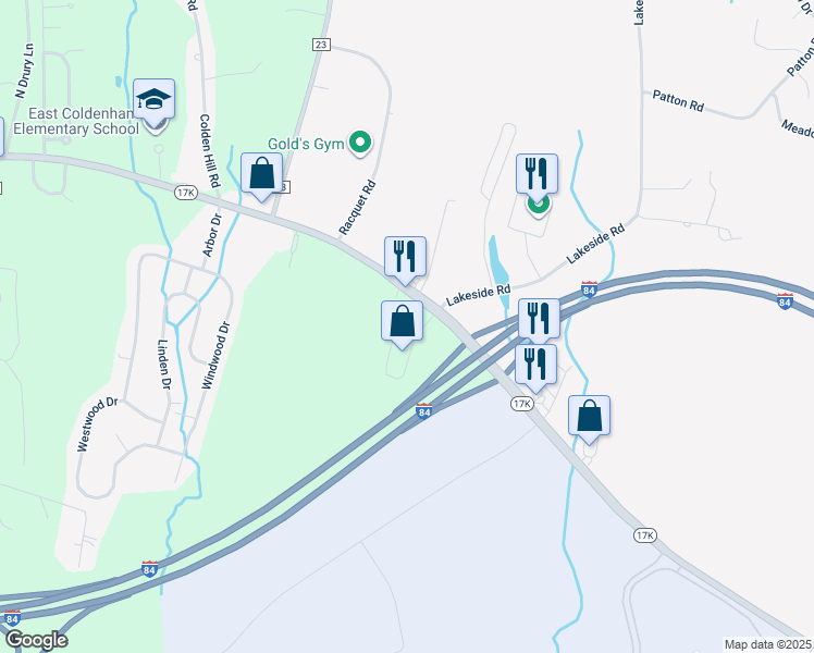 map of restaurants, bars, coffee shops, grocery stores, and more near 239 New York 17K in Newburgh