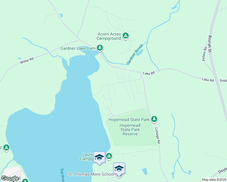 map of restaurants, bars, coffee shops, grocery stores, and more near 17 Bogue Street in Bozrah