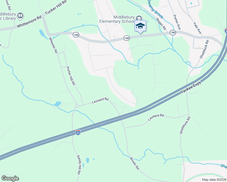 map of restaurants, bars, coffee shops, grocery stores, and more near 89 Green Hill Road in Middlebury