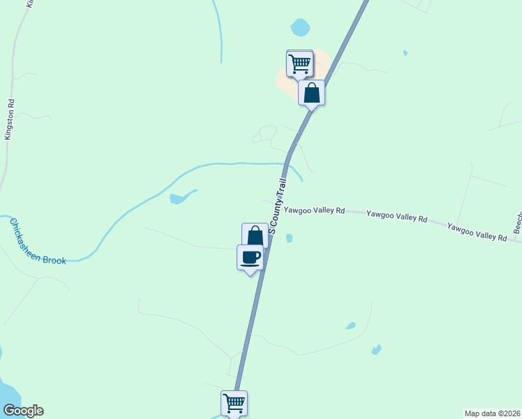 map of restaurants, bars, coffee shops, grocery stores, and more near 659 South County Trail in Exeter