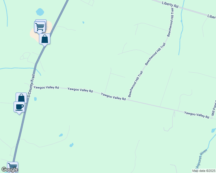 map of restaurants, bars, coffee shops, grocery stores, and more near 11 Kimberly Hope Lane in Exeter