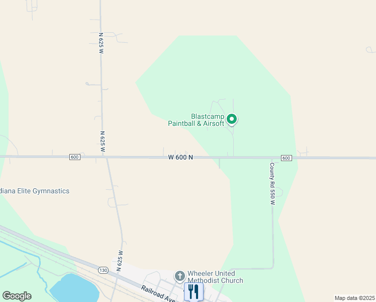 map of restaurants, bars, coffee shops, grocery stores, and more near 589 West 600 North in Hobart