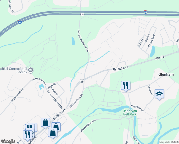 map of restaurants, bars, coffee shops, grocery stores, and more near 16 Anna Maria Court in Fishkill