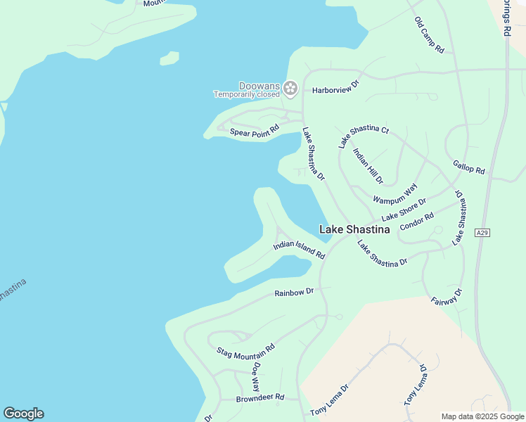 map of restaurants, bars, coffee shops, grocery stores, and more near 5039 Indian Island Drive in Weed