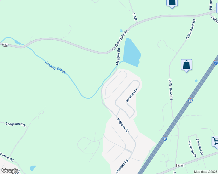 map of restaurants, bars, coffee shops, grocery stores, and more near 6 Parkland Drive in Lackawanna County