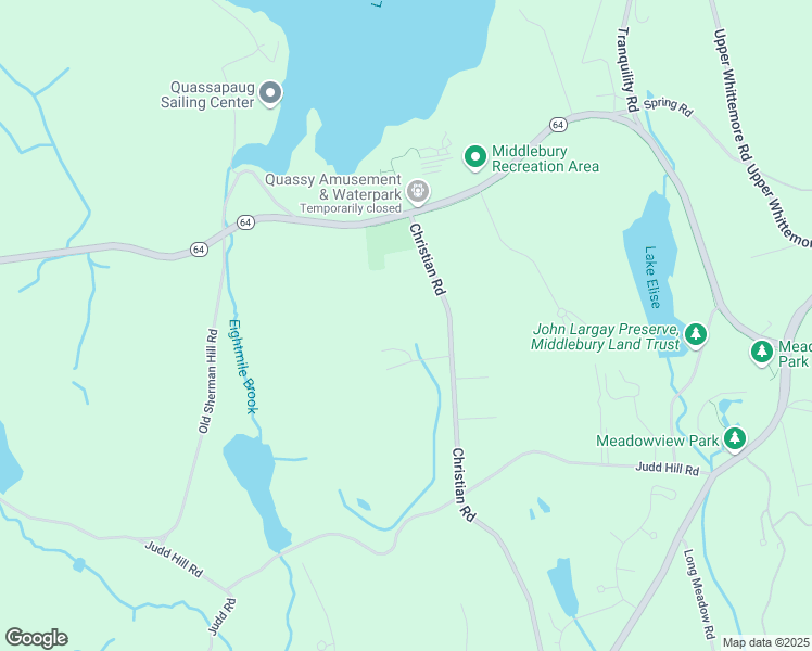 map of restaurants, bars, coffee shops, grocery stores, and more near 173 Christian Road in Middlebury
