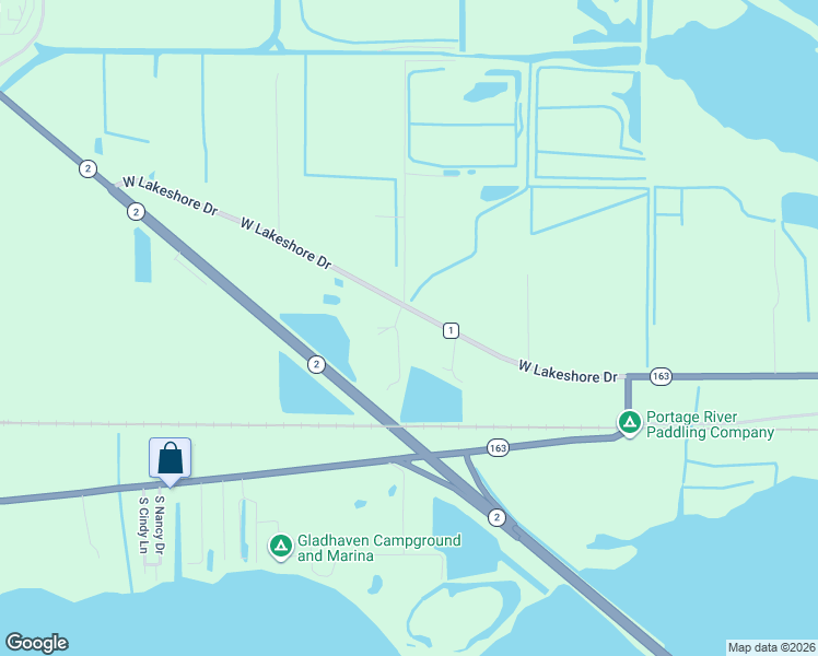 map of restaurants, bars, coffee shops, grocery stores, and more near 1-1 North Lakeshore Drive in Port Clinton