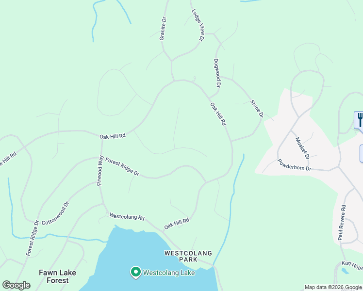 map of restaurants, bars, coffee shops, grocery stores, and more near 128 Evergreen Court in Hawley