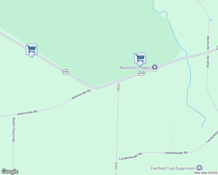 map of restaurants, bars, coffee shops, grocery stores, and more near Mallory Road in Cochranton