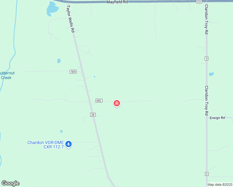 map of restaurants, bars, coffee shops, grocery stores, and more near 13542 Stoney Springs Drive in Chardon