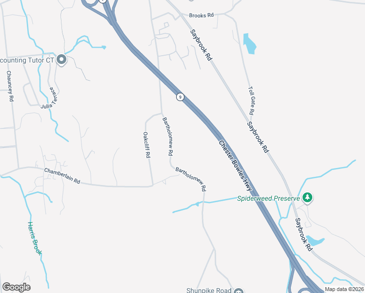 map of restaurants, bars, coffee shops, grocery stores, and more near 1020 Bartholomew Road in Middletown