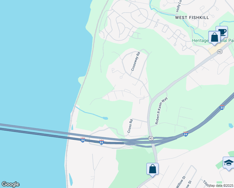 map of restaurants, bars, coffee shops, grocery stores, and more near 61 Sterling Street in Beacon