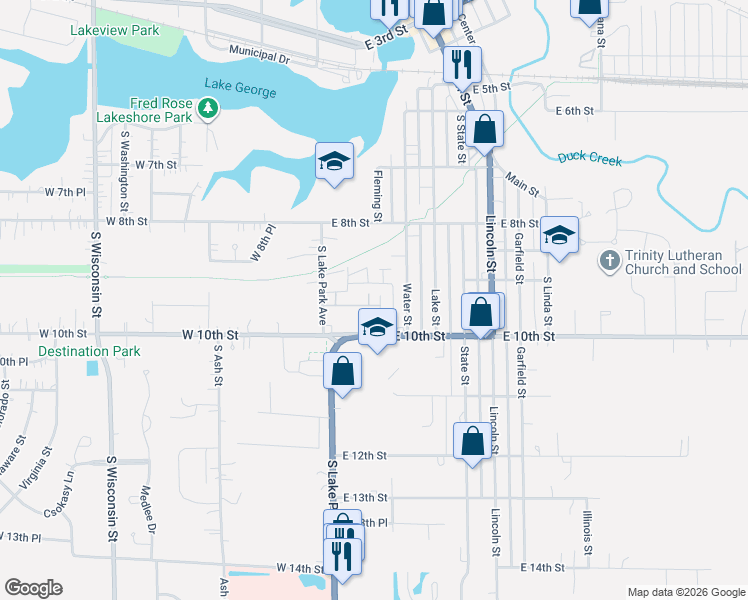 map of restaurants, bars, coffee shops, grocery stores, and more near 951 Fleming Street in Hobart