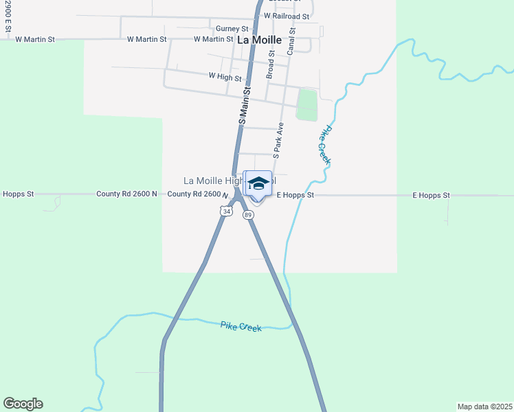 map of restaurants, bars, coffee shops, grocery stores, and more near 801 South Main Street in La Moille