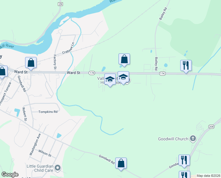 map of restaurants, bars, coffee shops, grocery stores, and more near 1189 New York 17K in Montgomery