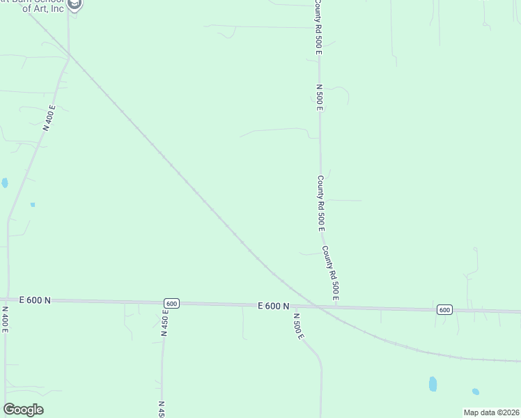 map of restaurants, bars, coffee shops, grocery stores, and more near 614 North 500 East in Valparaiso