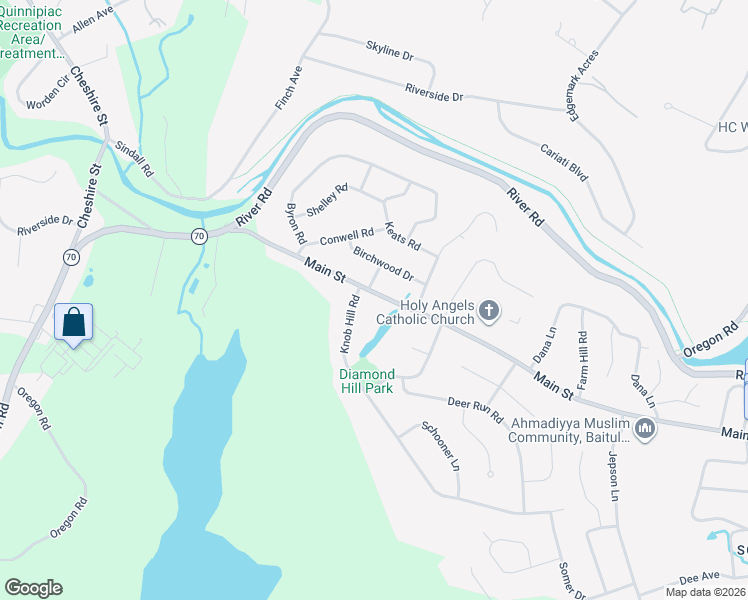 map of restaurants, bars, coffee shops, grocery stores, and more near 762 Main Street in Meriden