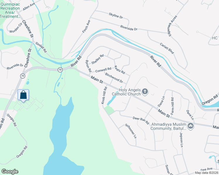 map of restaurants, bars, coffee shops, grocery stores, and more near 770 Main Street in Meriden