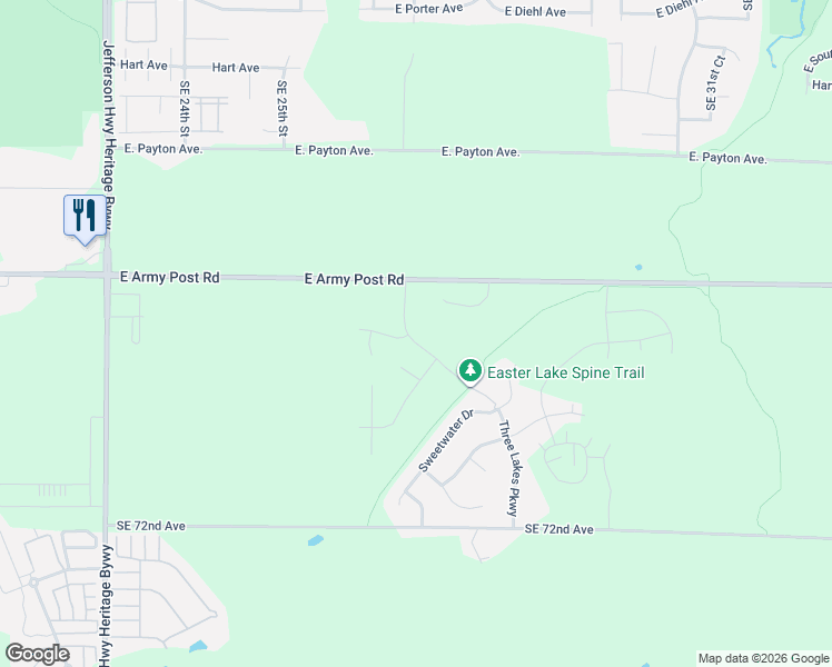 map of restaurants, bars, coffee shops, grocery stores, and more near 6701 Three Lakes Parkway in Des Moines