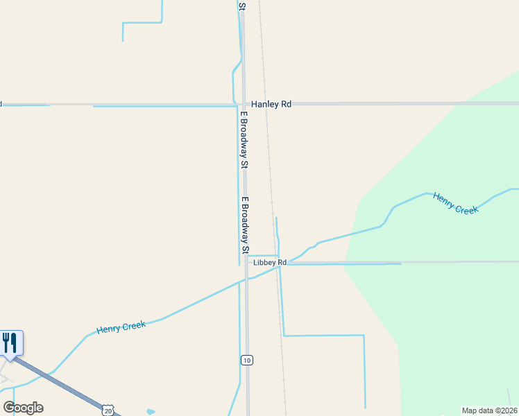 map of restaurants, bars, coffee shops, grocery stores, and more near 25664 East Broadway Street in Perrysburg