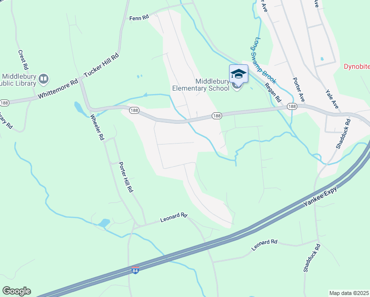 map of restaurants, bars, coffee shops, grocery stores, and more near 63 Cross Road in Middlebury