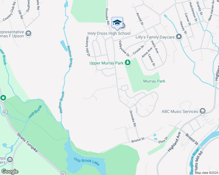 map of restaurants, bars, coffee shops, grocery stores, and more near 39 Taft Pointe in Waterbury