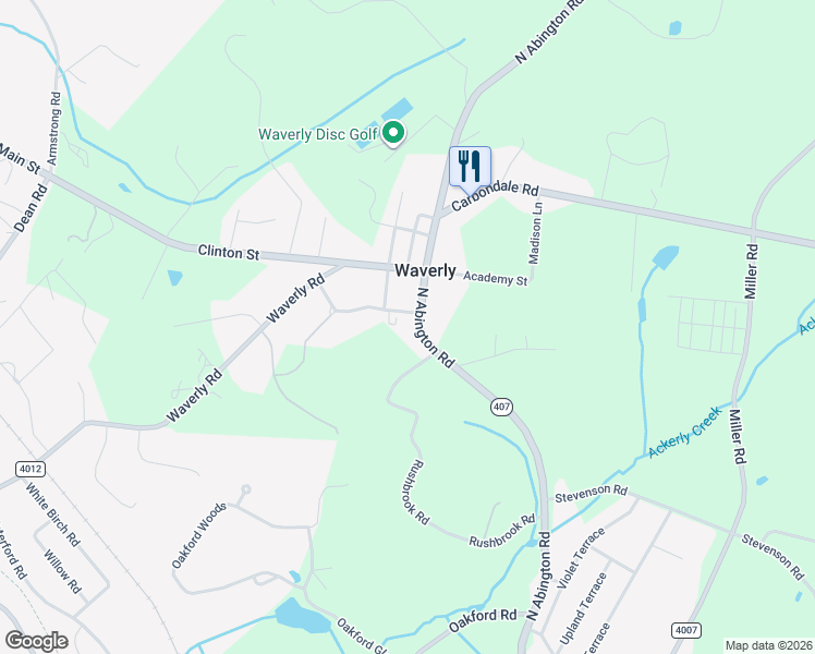 map of restaurants, bars, coffee shops, grocery stores, and more near 583-599 Abington Road in Lackawanna