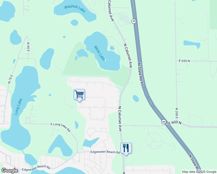 map of restaurants, bars, coffee shops, grocery stores, and more near 101-198 Philip Ln in Valparaiso