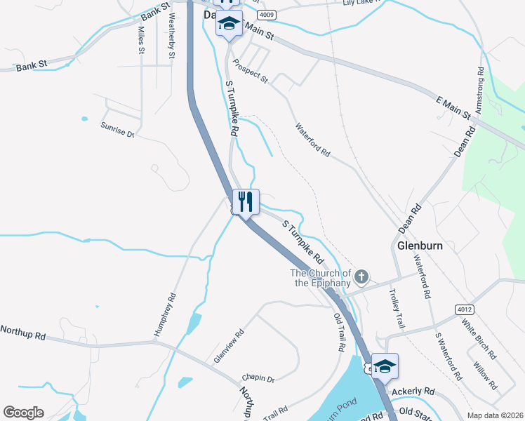 map of restaurants, bars, coffee shops, grocery stores, and more near 442 South Turnpike Road in Dalton