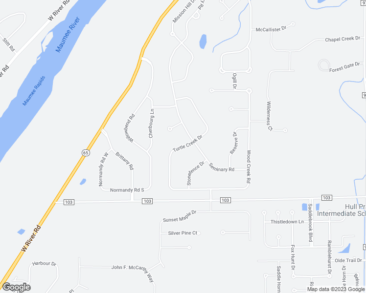 map of restaurants, bars, coffee shops, grocery stores, and more near 3724 Turtle Creek Drive in Perrysburg