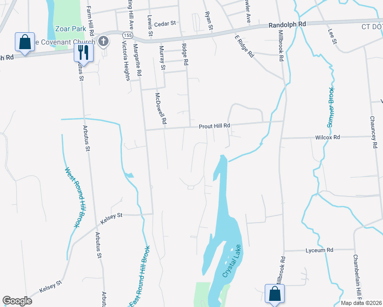 map of restaurants, bars, coffee shops, grocery stores, and more near 15 Trailside Crossing in Middletown