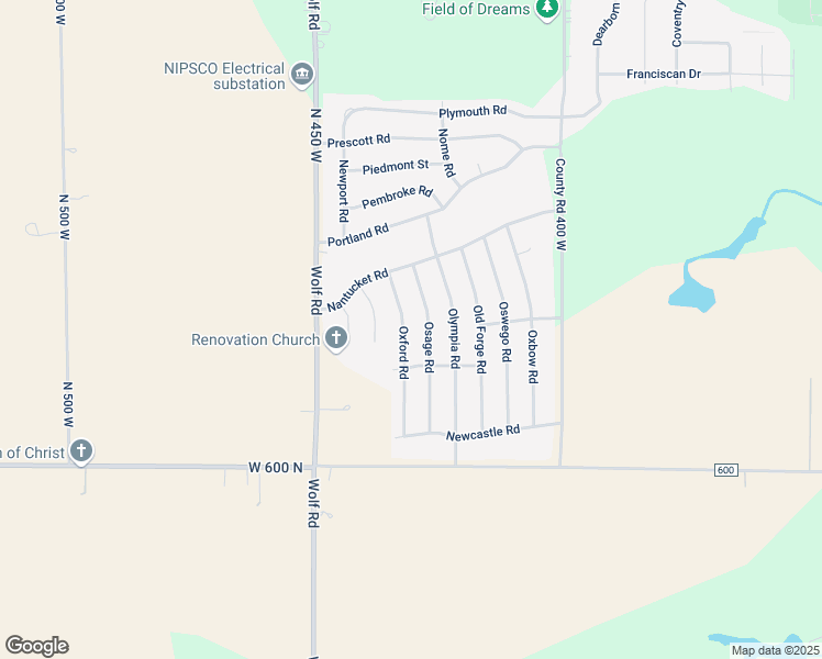 map of restaurants, bars, coffee shops, grocery stores, and more near 636 Oxford Road in Valparaiso