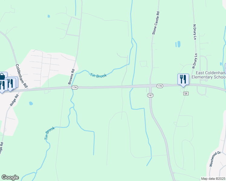 map of restaurants, bars, coffee shops, grocery stores, and more near 461 New York 17K in Rock Tavern