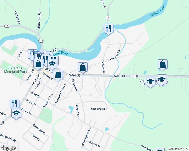 map of restaurants, bars, coffee shops, grocery stores, and more near 239 Ward Street in Montgomery