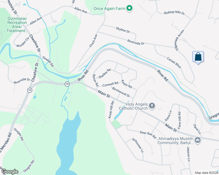 map of restaurants, bars, coffee shops, grocery stores, and more near 35 Conwell Road in Meriden