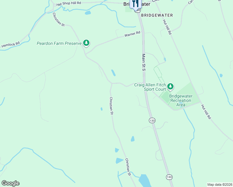 map of restaurants, bars, coffee shops, grocery stores, and more near 28 Sarah Sanford Road West in Bridgewater