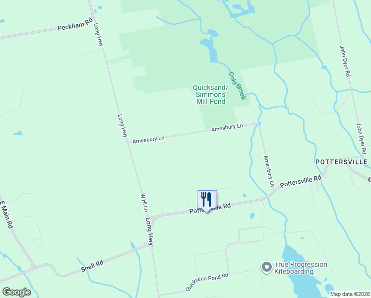 map of restaurants, bars, coffee shops, grocery stores, and more near 86 Amesbury Lane in Little Compton