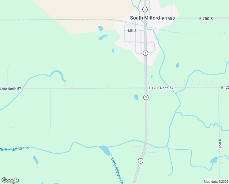 map of restaurants, bars, coffee shops, grocery stores, and more near 7700-7728 East 1200 North in Kendallville