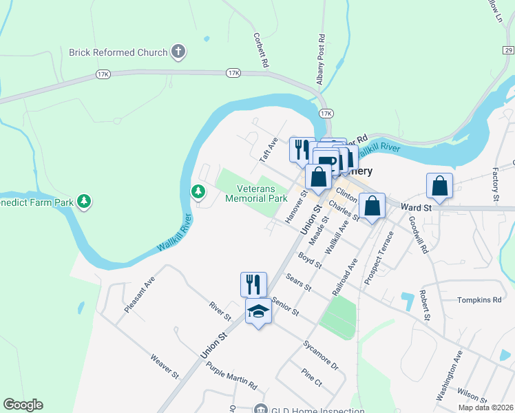 map of restaurants, bars, coffee shops, grocery stores, and more near 60 Bachelor Street in Montgomery
