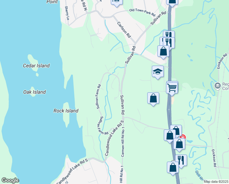 map of restaurants, bars, coffee shops, grocery stores, and more near 91 Sullivan Farm Road in New Milford