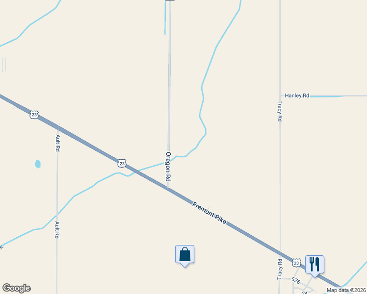 map of restaurants, bars, coffee shops, grocery stores, and more near 25784 Oregon Road in Perrysburg